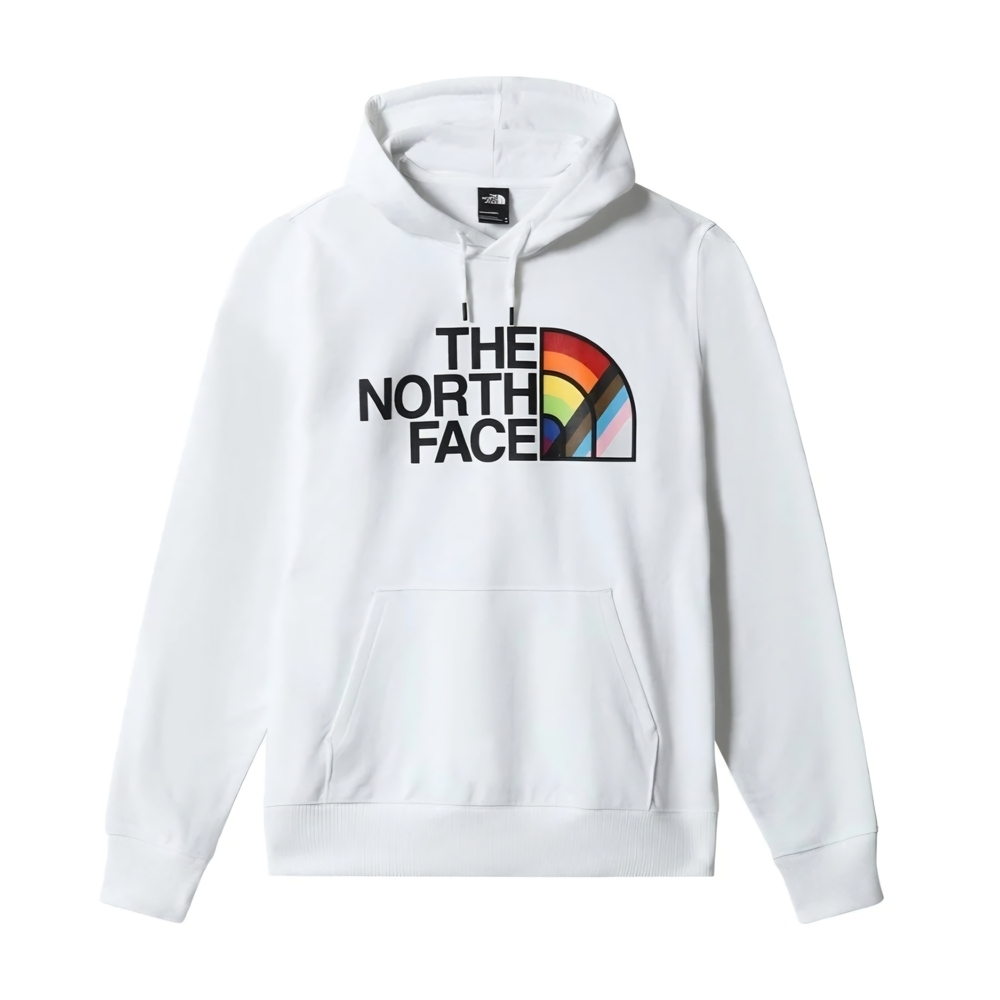 The North Face UNISEX Hoodie Sweatshirt WHITE Rainbow Pride ALLY Size: XXL (NWT) - Picture 2 of 7